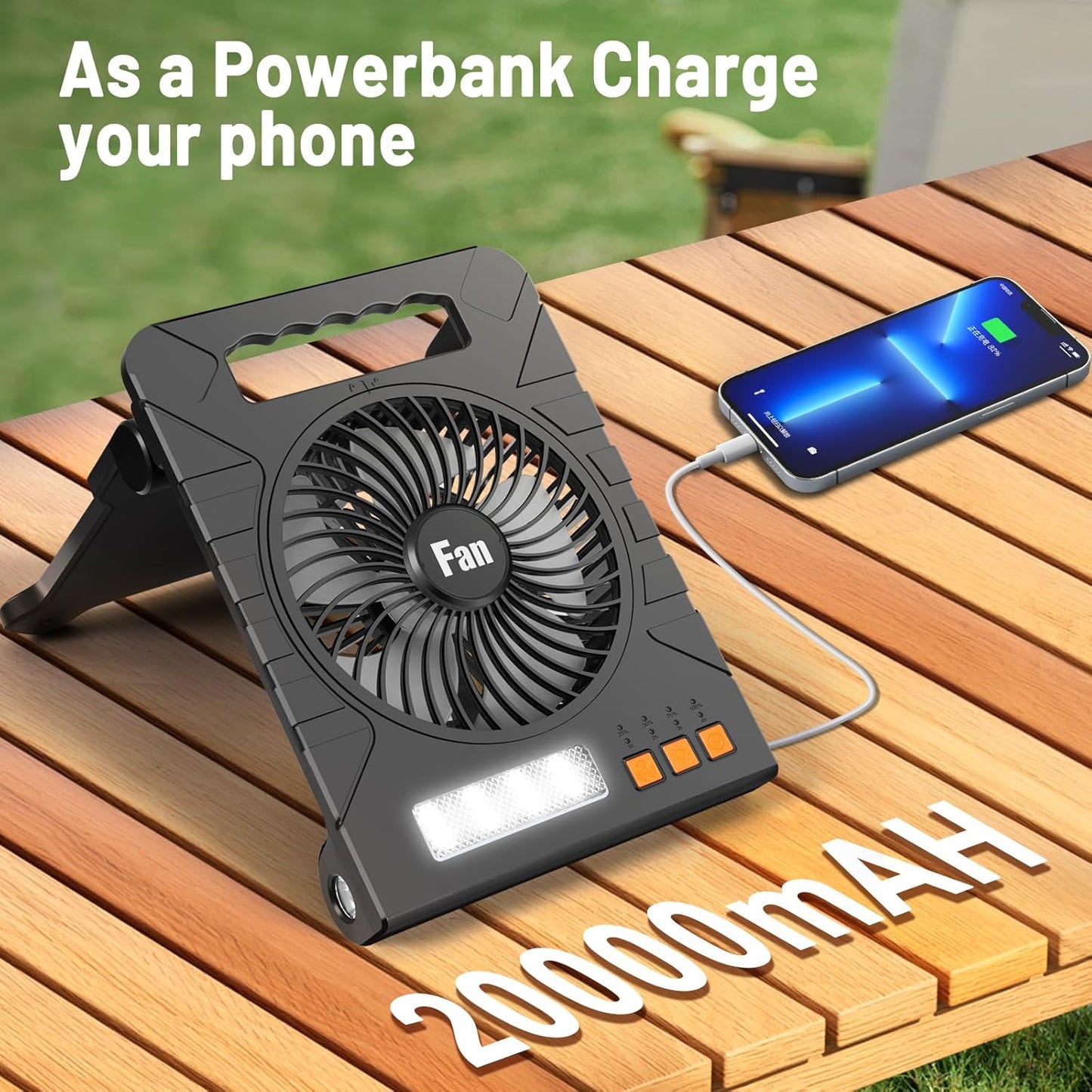 Solar Fan with Led Light