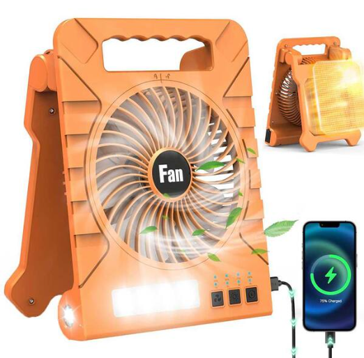 Solar Fan with Led Light